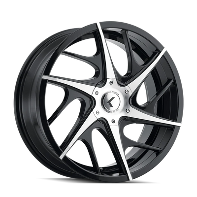 Kraze Wheels - ROGUE - Black - BLACK/MACHINED - 20" x 8.5", 40 Offset, 5x112/114.3 (Bolt Pattern), 73.1mm HUB