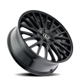 Kraze Wheels - DOUBLE DOWN - Black - Gloss Black - 22" x 8.5", 38 Offset, 5x115/120 (Bolt pattern), 74.10mm HUB