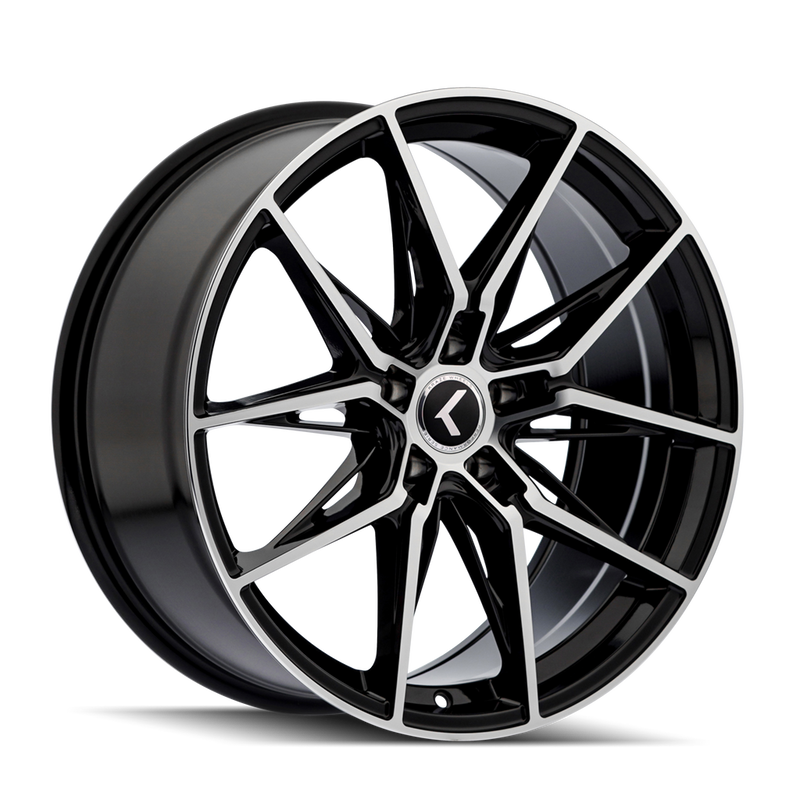 Kraze Wheels - EVOLVE - Black - Black W/Machined Face - 20" x 9", 35 Offset, 5x114.3 (Bolt pattern), 72.6mm HUB