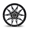 Kraze Wheels - EVOLVE - Black - Gloss Black/Machined Face - 18" x 8.5", 30 Offset, 5x120 (Bolt pattern), 72.56mm HUB