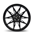 Kraze Wheels - EVOLVE - Black - Gloss Black - 20" x 9", 35 Offset, 5x108 (Bolt pattern), 63.50mm HUB