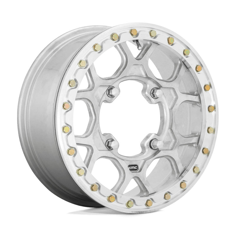 KMC Powersports - KS433 MESA FORGED UTV BEADLOCK - Silver - Raw Finish - 15" x 6", 38 Offset, 4x137 (Bolt pattern), 112mm HUB