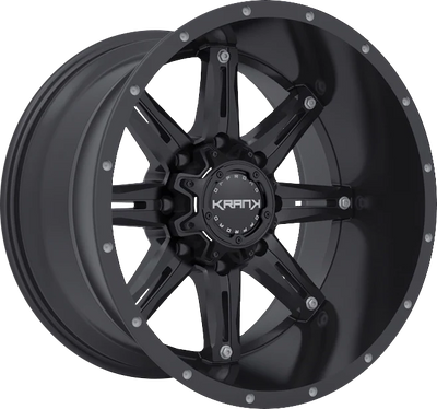 KranK Off-road - Shaft - Black - Satin Black - 20" x 12", -44 Offset, 8x165.1 (Bolt pattern), 125.1mm HUB