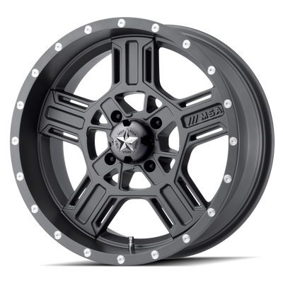 MSA Offroad Wheels - M32 AXE - Grey - Matte Gray - 15" x 7", 0 Offset, 4x156 (Bolt pattern), 132mm HUB