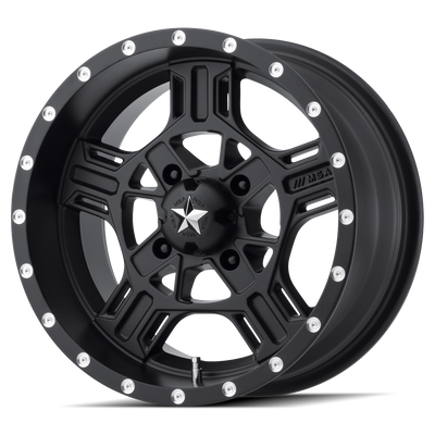 MSA Offroad Wheels - M32 AXE - Black - Satin Black - 15" x 7", 0 Offset, 4x137 (Bolt pattern), 112.1mm HUB