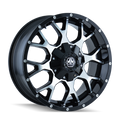 Mayhem - WARRIOR - Black - Black/Machined Face - 22" x 12", -44 Offset, 8x170 (Bolt pattern), 125.20mm HUB