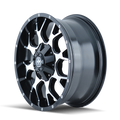 Mayhem - WARRIOR - Black - Black/Machined - 20" x 10", -25 Offset, 8x165.1 (Bolt pattern), 130.80mm HUB