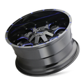 Mayhem - WARRIOR - Black - Black with Prism Blue - 20" x 9", 0 Offset, 8x170 (Bolt pattern), 125.20mm HUB
