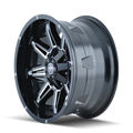Mayhem - RAMPAGE - Black - Black/Milled Spokes - 17" x 9", 18 Offset, 8x165.1 (Bolt pattern), 130.80mm HUB