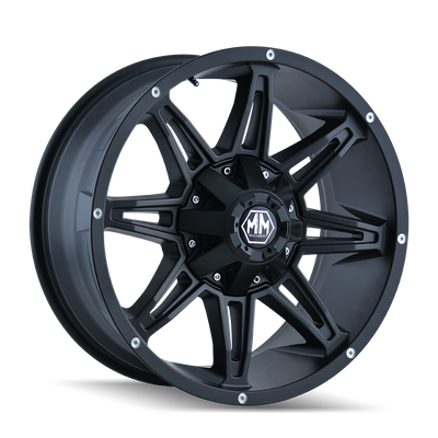 Mayhem - RAMPAGE - Black - Matte Black - 18" x 9", 18 Offset, 8x170 (Bolt pattern), 130.80mm HUB