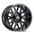 Mayhem - COGENT - Black - Gloss Black/Milled Spokes - 17" x 9", -12 Offset, 8x170 (Bolt pattern), 130.80mm HUB