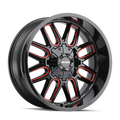 Mayhem - COGENT - Black - Black with Prism Red - 22" x 10", -19 Offset, 8x170 (Bolt pattern), 125.20mm HUB