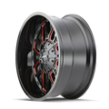 Mayhem - COGENT - Black - Black with Prism Red - 22" x 10", -19 Offset, 8x170 (Bolt pattern), 125.20mm HUB