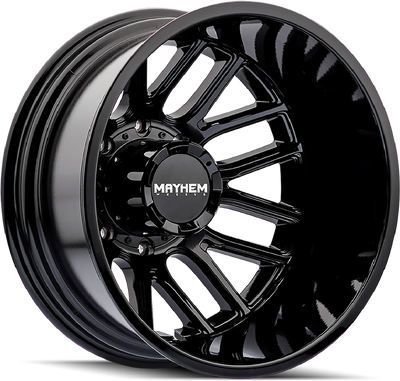 Mayhem - COGENTDUALLY - Black - Gloss Black - 20" x 8.25", -192 Offset, 8x165.1 (Bolt pattern), 121.3mm HUB