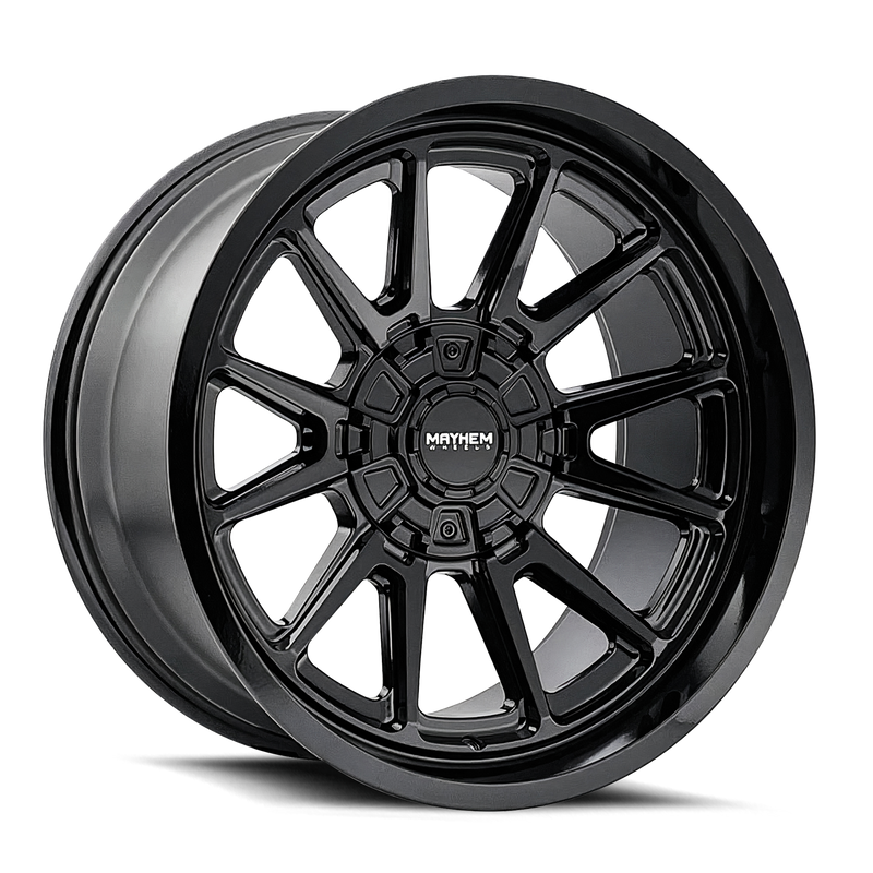 Mayhem - INTREPID - Black - Gloss Black - 20" x 9", 0 Offset, 5x127/139.7 (Bolt pattern), 87.00mm HUB