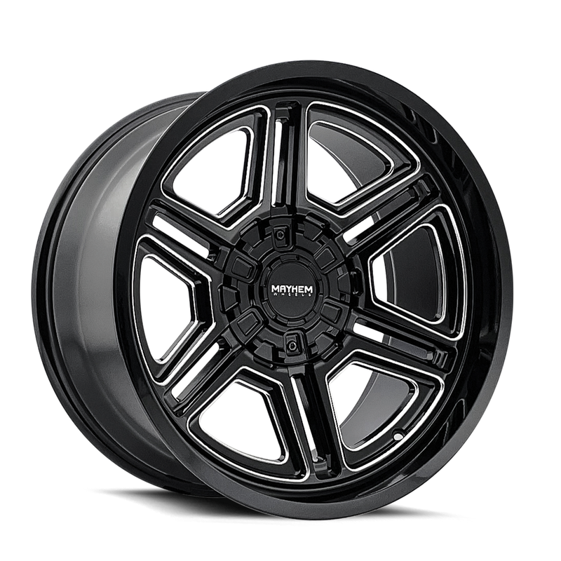 Mayhem - HERMOSA - Black - Black Milled - 20" x 9", 18 Offset, 6x135/139.7 (Bolt pattern), 106mm HUB