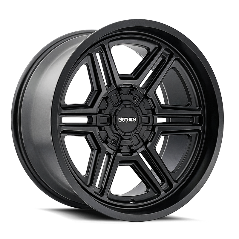 Mayhem - HERMOSA - Black - Matte Black - 20" x 12", -44 Offset, 5x127/139.7 (Bolt pattern), 87.00mm HUB