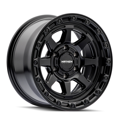 Mayhem - RIDGELINE - Black - Satin Black - 20" x 9", 18 Offset, 8x180 (Bolt pattern), 124.10mm HUB