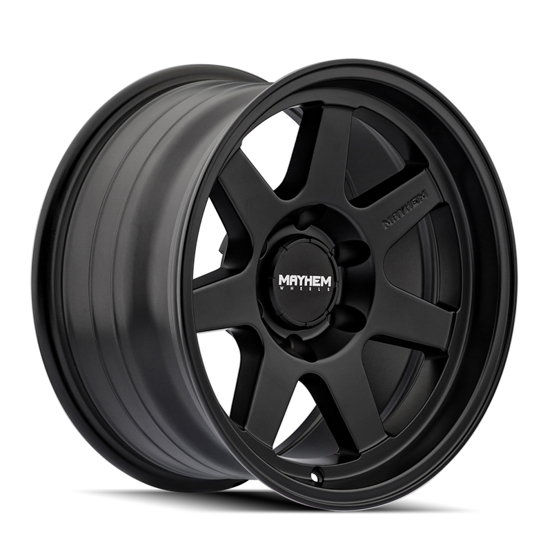 Mayhem - CONVOY - Black - Satin Black - 17" x 9", -6 Offset, 6x135 (Bolt pattern), 87.1mm HUB