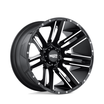 Moto Metal - MO978 RAZOR - Black - Satin Black Machined - 18" x 9", 18 Offset, 6x139.7 (Bolt pattern), 106.25mm HUB