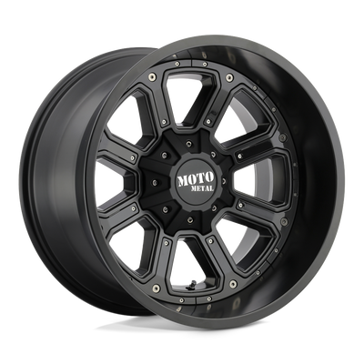Moto Metal - MO984 SHIFT - Black - Matte Black Gloss Black Inserts - 17" x 9", 18 Offset, 8x170 (Bolt pattern), 125.1mm HUB