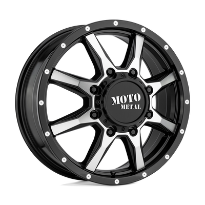Moto Metal - MO995 - Black - Gloss Black Machined - 20" x 8.3", 127 Offset, 8x165.1 (Bolt pattern), 117mm HUB