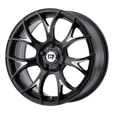 Motegi - MR126 - Black - Gloss Black with Milled Accents - 18" x 8", 40 Offset, 5x112 (Bolt pattern), 66.56mm HUB