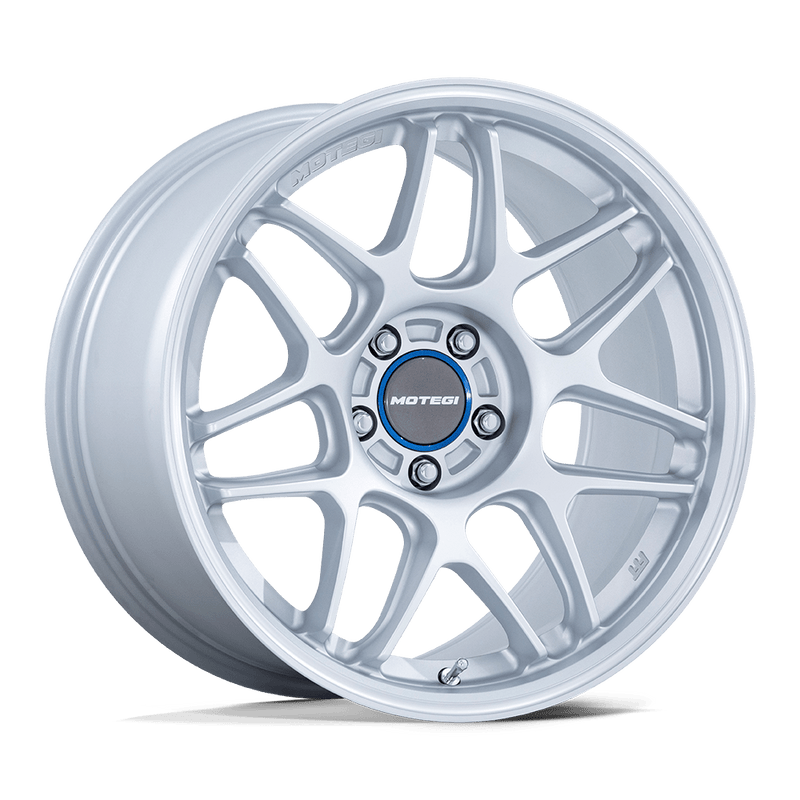 Motegi - MR158 TSUBAKI - Silver - Hyper Silver with Machined Lip - 18" x 9.5", 40 Offset, 5x100 (Bolt pattern), 56.15mm HUB