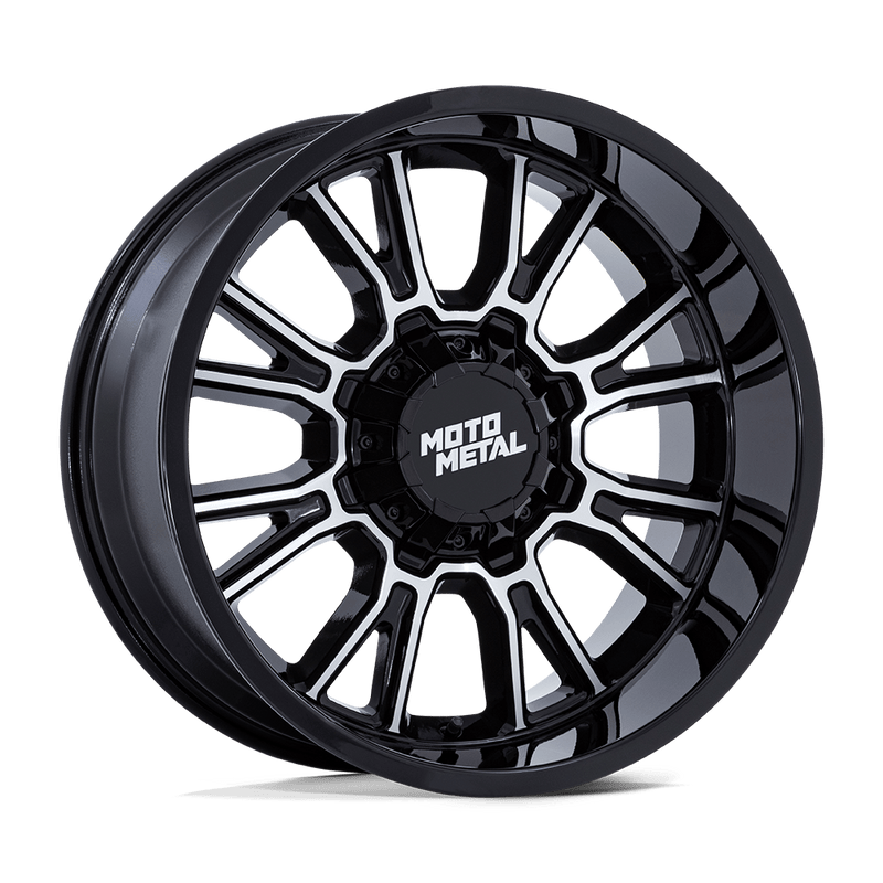 Moto Metal - MO810 LEGACY - Black - Gloss Black Machined - 17" x 9", 1 Offset, 8x165.1 (Bolt pattern), 125.1mm HUB