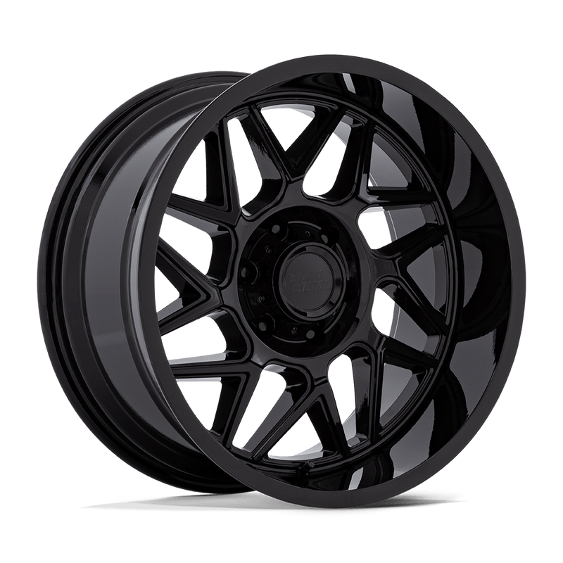 Moto Metal - MO812 TURBINE - Black - Gloss Black - 20" x 9", 1 Offset, 6x139.7 (Bolt pattern), 106.1mm HUB