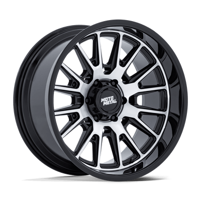 Moto Metal - TEKTON - Black - Gloss Black with Machined Face - 20" x 10", -18 Offset, 6x135 (Bolt pattern), 87.10mm HUB