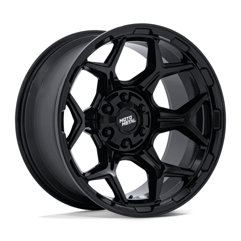 Moto Metal - MO815 DUX - Black - Gloss Black - 17" x 8.5", 0 Offset, 6x135/139.7 (Bolt pattern), 106.1mm HUB