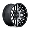 Moto Metal - MO816 OVERLOOK - Black - Gloss Black W/ Machined Face - 20" x 10", -18 Offset, 8x165.1 (Bolt pattern), 125.1mm HUB