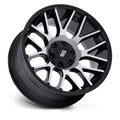 Moto Metal - MO816 OVERLOOK - Black - Gloss Black W/ Machined Face - 20" x 10", -18 Offset, 8x165.1 (Bolt pattern), 125.1mm HUB