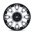 Moto Metal - MO816 OVERLOOK - Black - Gloss Black W/ Machined Face - 20" x 10", -18 Offset, 6x135/139.7 (Bolt pattern), 106.1mm HUB