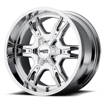 Moto Metal - MO969 - Chrome - Chrome with Red And Black Accents - 20" x 9", 0 Offset, 5x127 (Bolt pattern), 78.1mm HUB