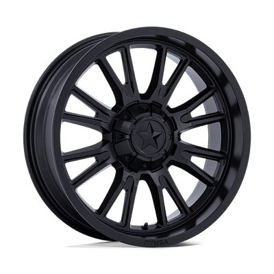 MSA Offroad Wheels - M51 THUNDERLIPS - Black - Matte Black - 24" x 7", 0 Offset, 5x114.3 (Bolt pattern), 72.56mm HUB