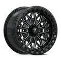 MSA Offroad Wheels - MA53 BOLO UTV BEADLOCK - Black - Gloss Black Milled - 15" x 7", 10 Offset, 4x156 (Bolt pattern), 115.1mm HUB