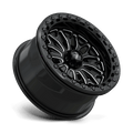 MSA Offroad Wheels - MA53 BOLO UTV BEADLOCK - Black - Gloss Black Milled - 15" x 7", 10 Offset, 4x110 (Bolt pattern), 86mm HUB