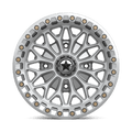 MSA Offroad Wheels - MA53 BOLO UTV BEADLOCK - Silver - Gloss Silver W/ Machined Face - 15" x 7", 10 Offset, 4x156 (Bolt pattern), 115.1mm HUB