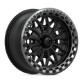 MSA Offroad Wheels - MA53 BOLO UTV BEADLOCK - Black - Matte Black W/ Gl-Gunmetal Rg - 15" x 7", 10 Offset, 4x110 (Bolt pattern), 86mm HUB