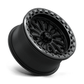 MSA Offroad Wheels - MA53 BOLO UTV BEADLOCK - Black - Matte Black W/ Gl-Gunmetal Rg - 15" x 7", 10 Offset, 4x110 (Bolt pattern), 86mm HUB
