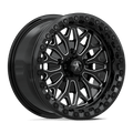 MSA Offroad Wheels - MA53 BOLO UTV BEADLOCK - Black - Gloss Black Milled - 15" x 7", 10 Offset, 5x114.3 (Bolt pattern), 72.56mm HUB