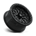 MSA Offroad Wheels - MA53 BOLO UTV BEADLOCK - Black - Gloss Black Milled - 15" x 7", 10 Offset, 5x114.3 (Bolt pattern), 72.56mm HUB