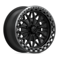 MSA Offroad Wheels - MA53 BOLO UTV BEADLOCK - Black - Matte Black W/ Gl-Gunmetal Rg - 15" x 7", 10 Offset, 5x114.3 (Bolt pattern), 72.56mm HUB