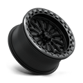 MSA Offroad Wheels - MA53 BOLO UTV BEADLOCK - Black - Matte Black W/ Gl-Gunmetal Rg - 15" x 7", 10 Offset, 5x114.3 (Bolt pattern), 72.56mm HUB