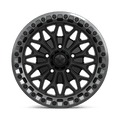 MSA Offroad Wheels - MA53 BOLO UTV BEADLOCK - Black - Matte Black W/ Gl-Gunmetal Rg - 15" x 7", 10 Offset, 5x114.3 (Bolt pattern), 72.56mm HUB