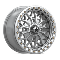 MSA Offroad Wheels - MA53 BOLO UTV BEADLOCK - Silver - Gloss Silver W/ Machined Face - 15" x 7", 38 Offset, 4x137 (Bolt pattern), 96mm HUB