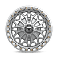 MSA Offroad Wheels - MA53 BOLO UTV BEADLOCK - Silver - Gloss Silver W/ Machined Face - 15" x 7", 38 Offset, 4x137 (Bolt pattern), 96mm HUB