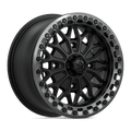 MSA Offroad Wheels - MA53 BOLO UTV BEADLOCK - Black - Matte Black W/ Gl-Gunmetal Rg - 15" x 7", 38 Offset, 4x137 (Bolt pattern), 96mm HUB